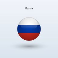 Round flag of Russia