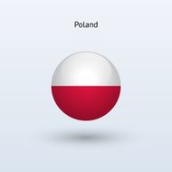Round flag of Poland
