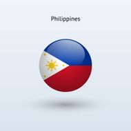 Round flag of Philippines