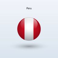 Round flag of Peru