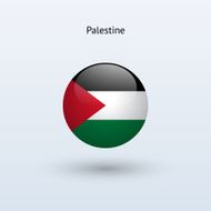 Round flag of Palestine