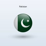 Round flag of Pakistan