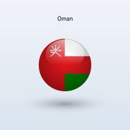 Round flag of Oman