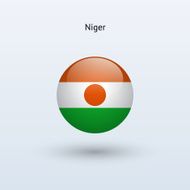 Round flag of Niger