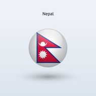 Round flag of Nepal