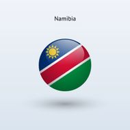 Round flag of Namibia