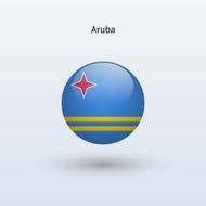 Round flag of Aruba