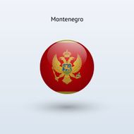 Round flag of Montenegro
