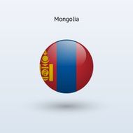 Round flag of Mongolia