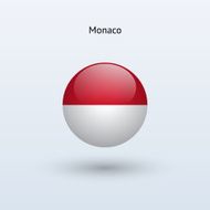 Round flag of Monaco