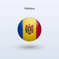 Round flag of Moldova