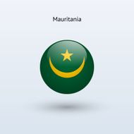 Round flag of Mauritania