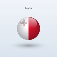 Round flag of Malta