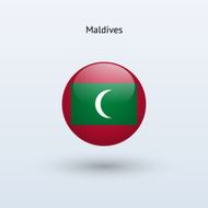 Round flag of Maldives