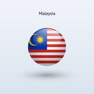 Round flag of Malaysia