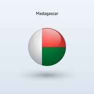 Round flag of Madagascar