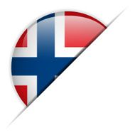 Norway Flag Glossy Button Hidden