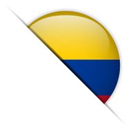 Colombia Flag Glossy Button Hidden N2