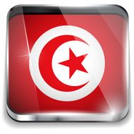 Tunisia Flag Smartphone Application Square Buttons N2
