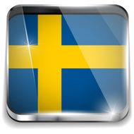 Sweden Flag Smartphone Application Square Buttons N2