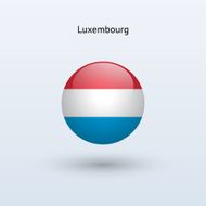 Round flag of Luxembourg