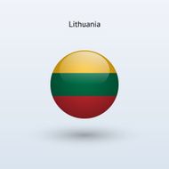 Round flag of Lithuania