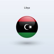Round flag of Libya