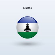 Round flag of Lesotho