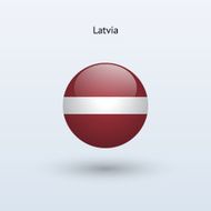 Round flag of Latvia