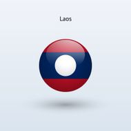 Round flag of Laos