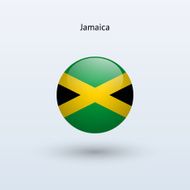 Round flag of Jamaica