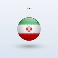 Round flag of Iran