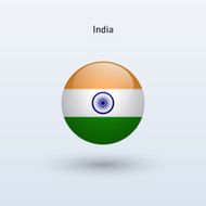 Round flag of India