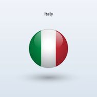 Round flag of Italy
