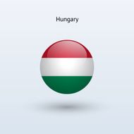 Round flag of Hungary