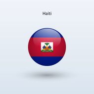 Round flag of Haiti