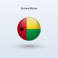 Round flag of Guinea-Bissau