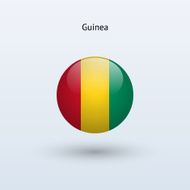 Round flag of Guinea