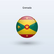 Round flag of Grenada