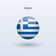 Round flag of Greece
