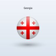 Round flag of Georgia