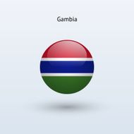 Round flag of Gambia