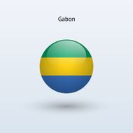 Round flag of Gabon