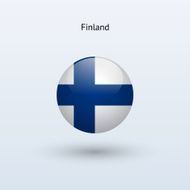 Round flag of Finland
