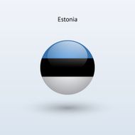 Round flag of Estonia