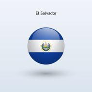 Round flag of El Salvador