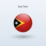 Round flag of East Timor
