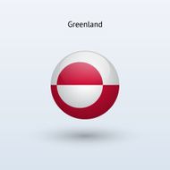 Round flag of Greenland