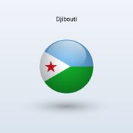 Round flag of Djibouti