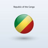 Round flag of Congo